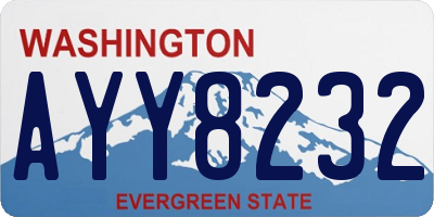 WA license plate AYY8232