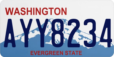 WA license plate AYY8234