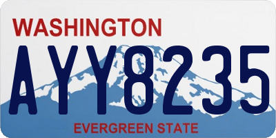 WA license plate AYY8235