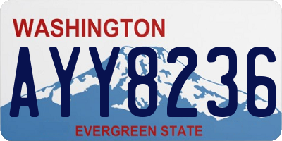 WA license plate AYY8236