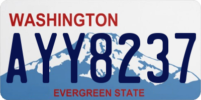 WA license plate AYY8237