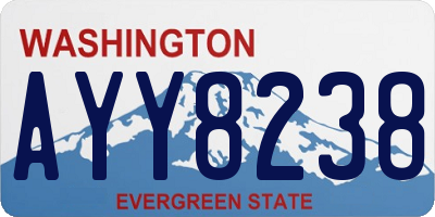 WA license plate AYY8238