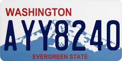 WA license plate AYY8240