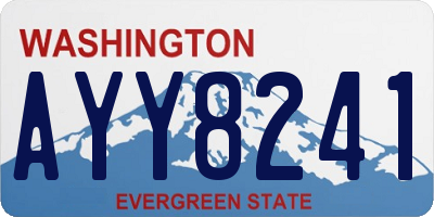 WA license plate AYY8241