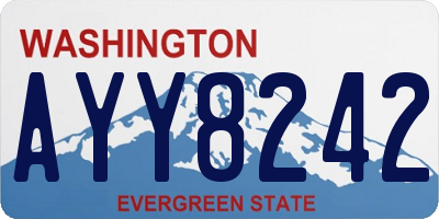 WA license plate AYY8242