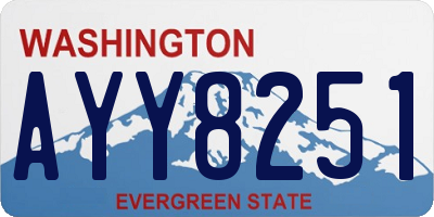 WA license plate AYY8251