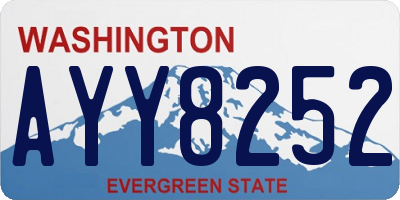 WA license plate AYY8252