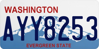 WA license plate AYY8253