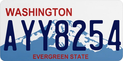 WA license plate AYY8254