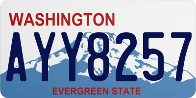 WA license plate AYY8257