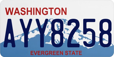 WA license plate AYY8258