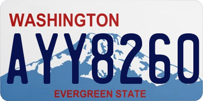 WA license plate AYY8260