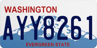 WA license plate AYY8261