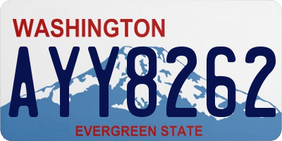 WA license plate AYY8262