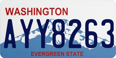 WA license plate AYY8263