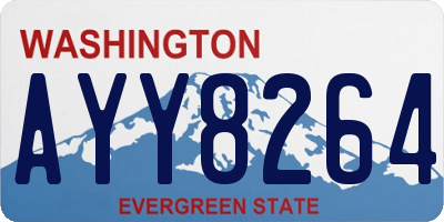 WA license plate AYY8264