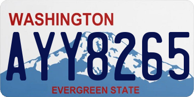 WA license plate AYY8265