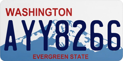 WA license plate AYY8266