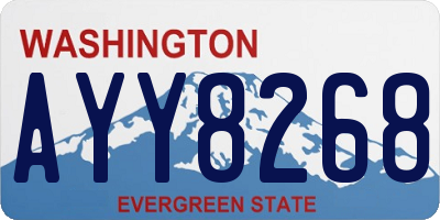 WA license plate AYY8268