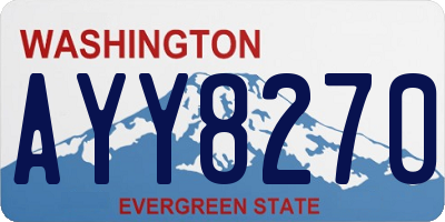 WA license plate AYY8270