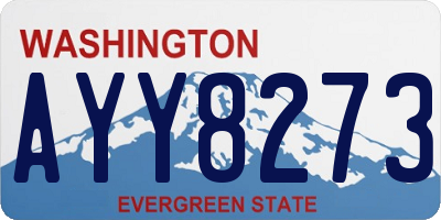 WA license plate AYY8273