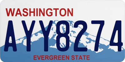 WA license plate AYY8274