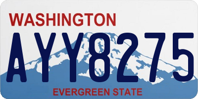 WA license plate AYY8275