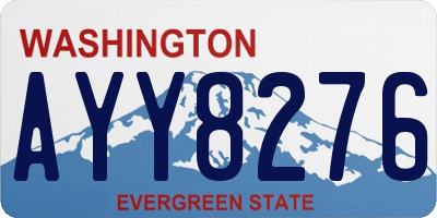 WA license plate AYY8276