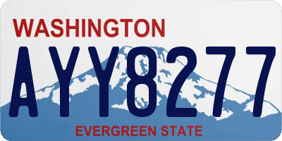 WA license plate AYY8277