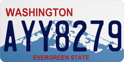 WA license plate AYY8279