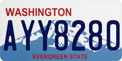 WA license plate AYY8280