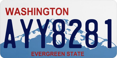 WA license plate AYY8281