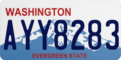 WA license plate AYY8283