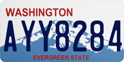 WA license plate AYY8284