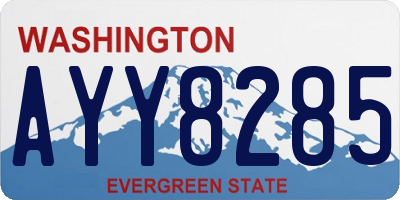 WA license plate AYY8285