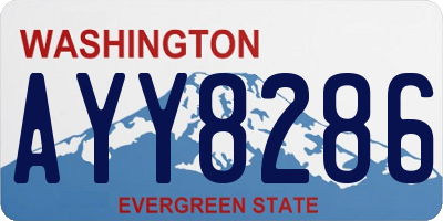 WA license plate AYY8286