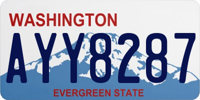 WA license plate AYY8287