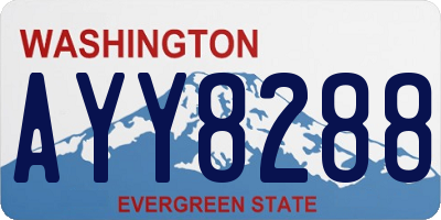 WA license plate AYY8288