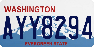 WA license plate AYY8294