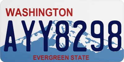 WA license plate AYY8298