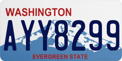 WA license plate AYY8299