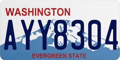 WA license plate AYY8304