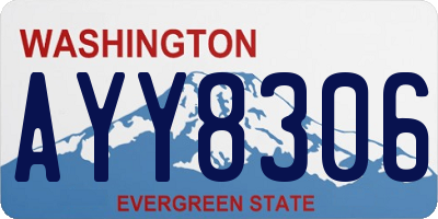 WA license plate AYY8306