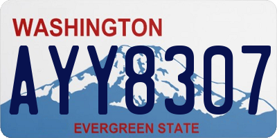 WA license plate AYY8307