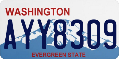 WA license plate AYY8309