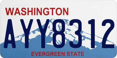 WA license plate AYY8312