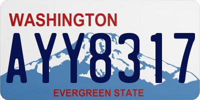 WA license plate AYY8317