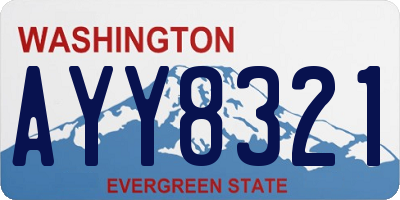 WA license plate AYY8321