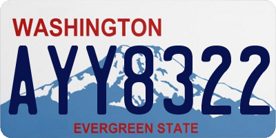 WA license plate AYY8322