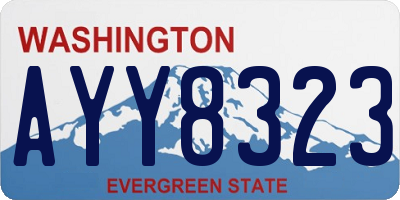 WA license plate AYY8323